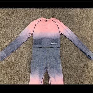 Ombré gymshark 2 piece set